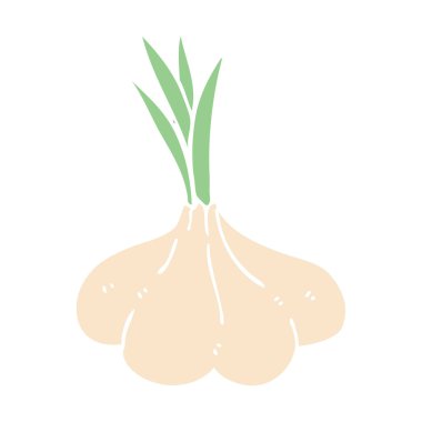 çizgi film doodle sarımsak ampul