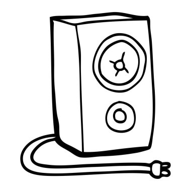 çizim karikatür bir hoparlör