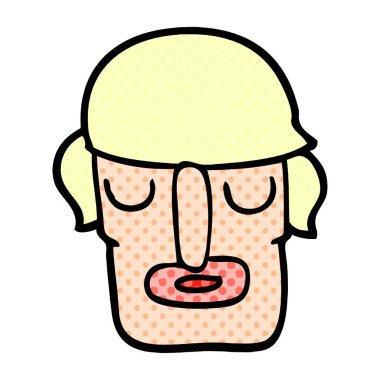 çizgi film doodle erkek yüz
