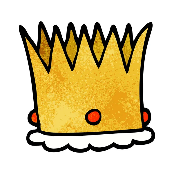 Cartoon Doodle Royal Crown — Stock Vector