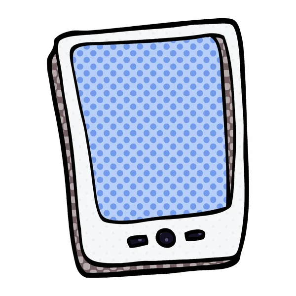 漫画落書きタッチ スクリーン携帯電話 — ストックベクタ