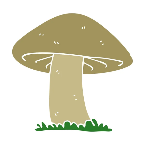 Plat Couleur Style Dessin Animé Champignon — Image vectorielle