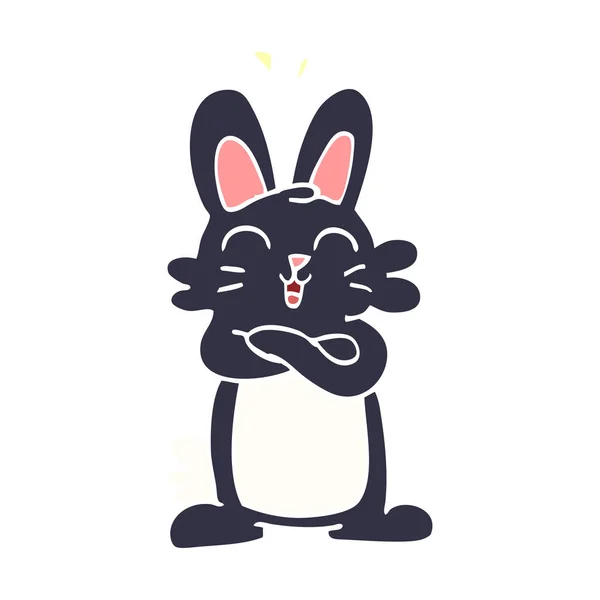 Cartoon Doodle Jolly Bunny — Stock vektor