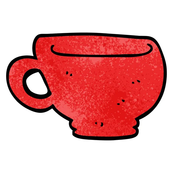 Tasse Doodle Dessin Animé Illustration Vectorielle — Image vectorielle