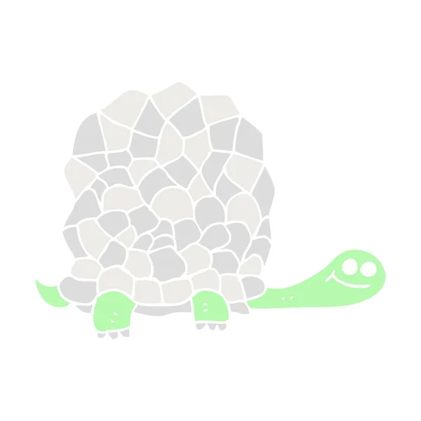 Egale Kleur Illustratie Van Schildpad — Stockvector