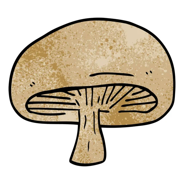 Cartoon Doodle Kastanje Champignon — Stockvector