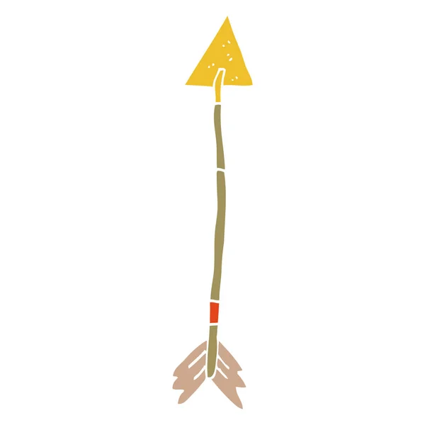 Kreskówka Doodle Golden Arrow — Wektor stockowy