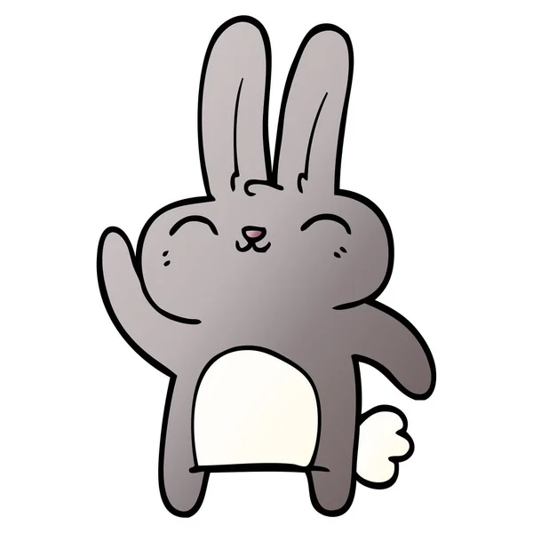 Мультфильм Каракули Счастливый Кролик — стоковый вектор
