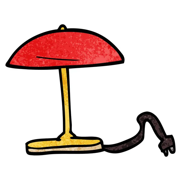 Lámpara Escritorio Dibujos Animados Doodle — Vector de stock