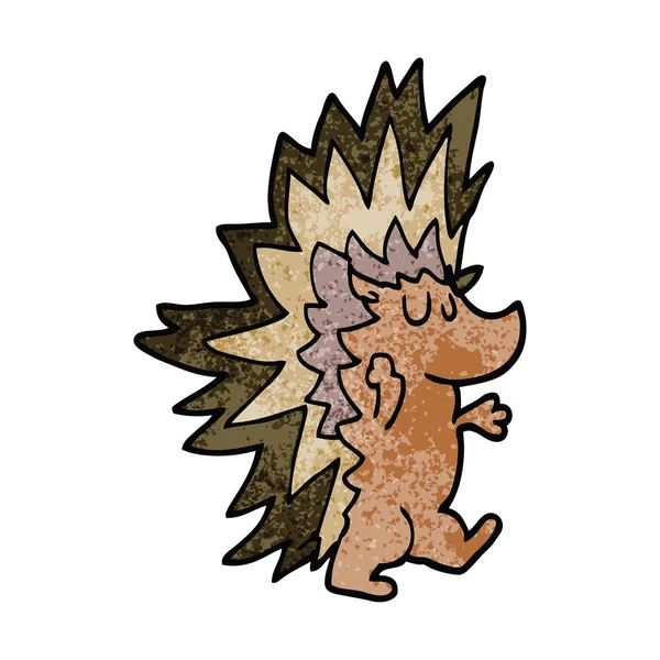 Cartoon Doodle Spiky Hedgehog — Stock Vector