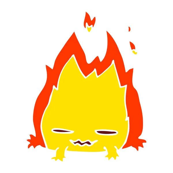 Cartoon Doodle Fire Demon — Stockvector