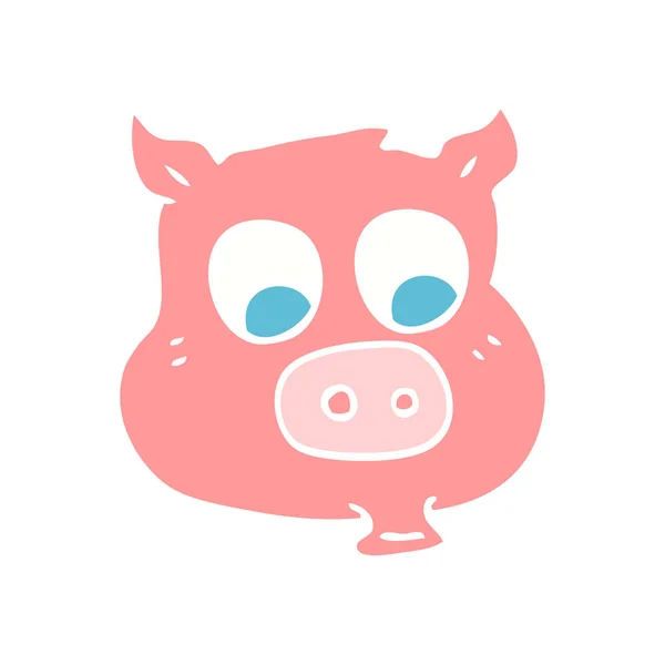 Illustration Couleur Plate Porc — Image vectorielle