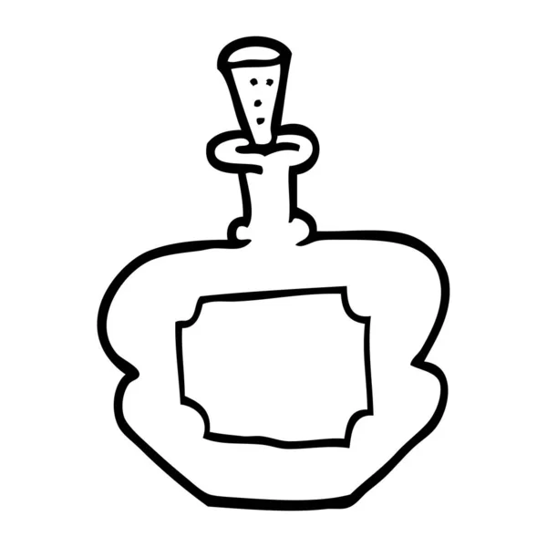 Línea Dibujo Dibujos Animados Perfume Botella — Archivo Imágenes Vectoriales