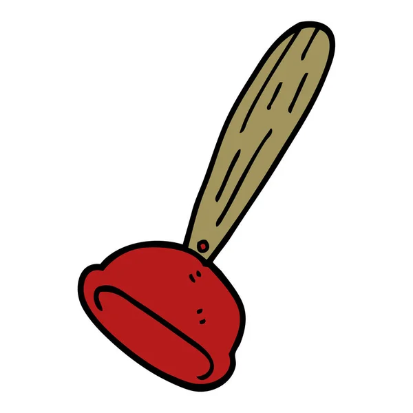 Έμβολο Τουαλέτα Doodle Κινουμένων Σχεδίων — Διανυσματικό Αρχείο