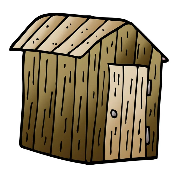 Cartoon Doodle Wood Shed — Stock Vector