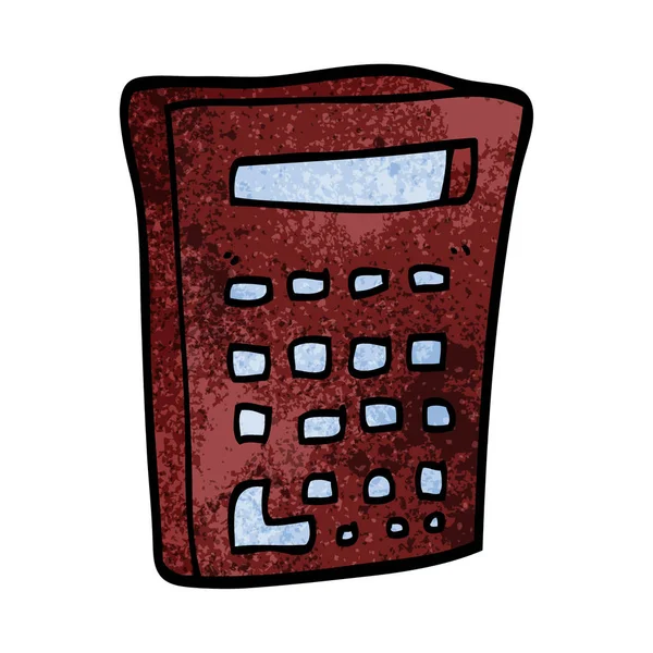 Calculatrice Doodle Dessin Animé Illustration Vectorielle — Image vectorielle