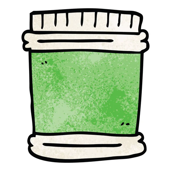 Dessins Animés Doodle Pots Vitamines — Image vectorielle
