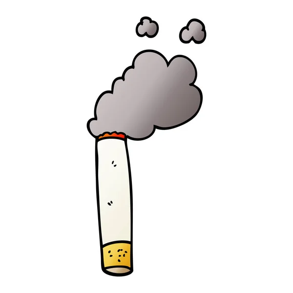 Cartoon Doodle Cigarro Fundo Branco — Vetor de Stock