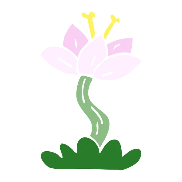 Cartoon Doodle Lilly Flower — Stock Vector