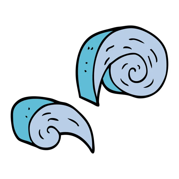 Desenho Animado Doodle Elemento Espiral Decorativo — Vetor de Stock