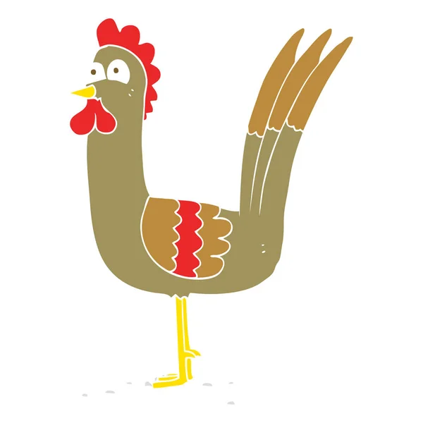 Ilustración Color Plano Pollo — Vector de stock