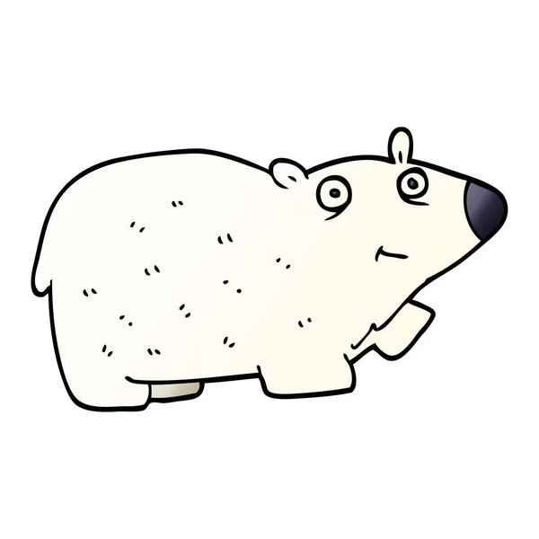 Urso Polar Doodle Desenhos Animados — Vetor de Stock