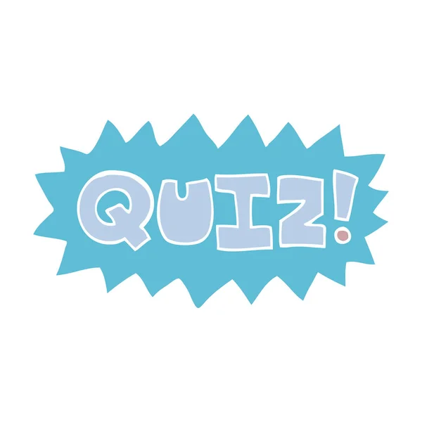 Cartoon Doodle Quiz Symbool — Stockvector