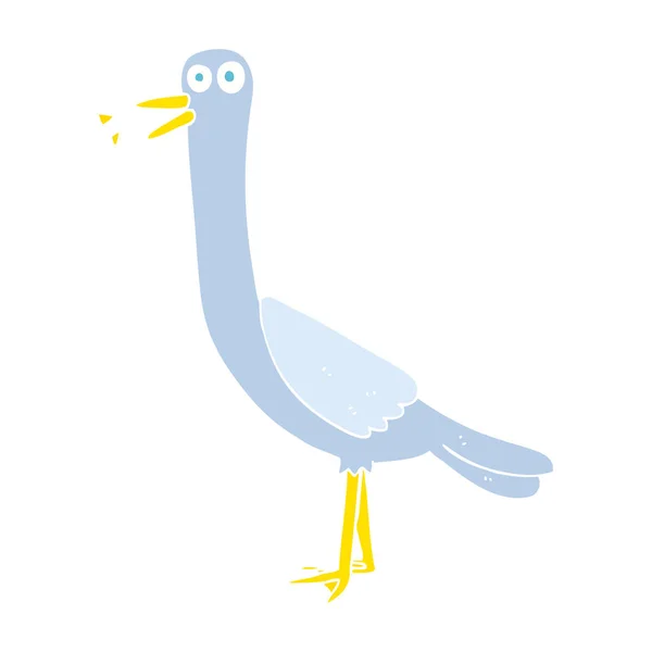 Plochý Barevný Obrázek Ptáka — Stockový vektor