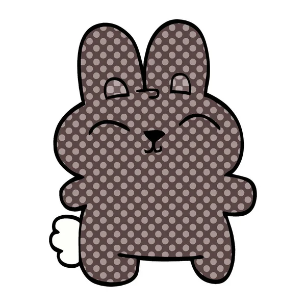 Dessin Animé Doodle Lapin Gris — Image vectorielle