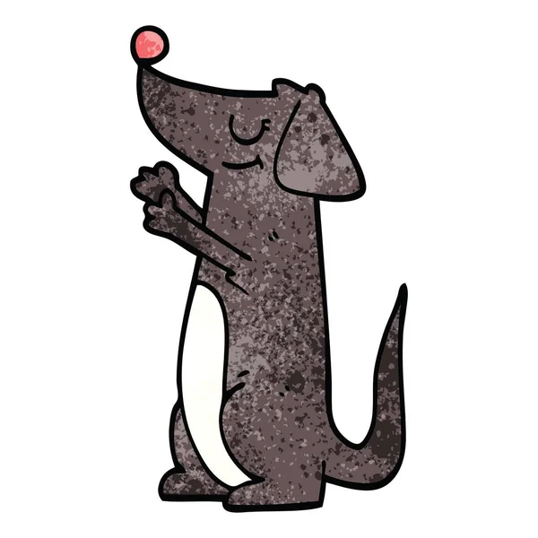 Çizgi Film Doodle Köpek Davrandım — Stok Vektör