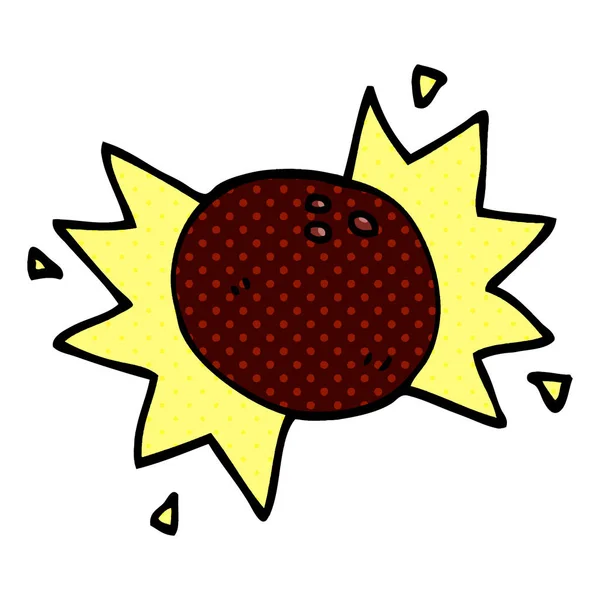 Boule Bowling Frappante Gribouille Dessin Animé — Image vectorielle