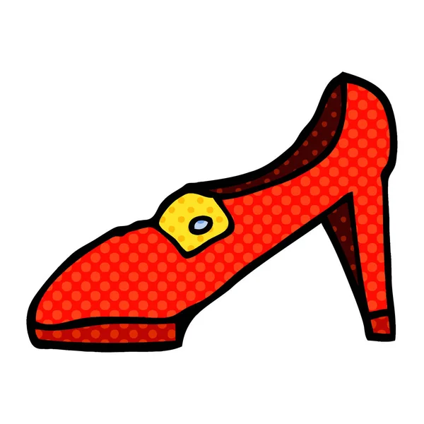 赤い靴の漫画落書き — ストックベクタ