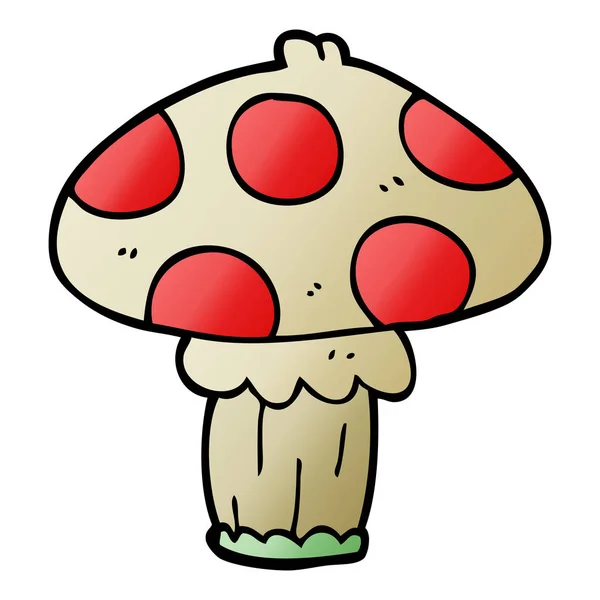 Caricatura Doodle Toadstool Vetor —  Vetores de Stock