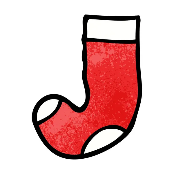 Cartoon Doodle Alte Socke — Stockvektor