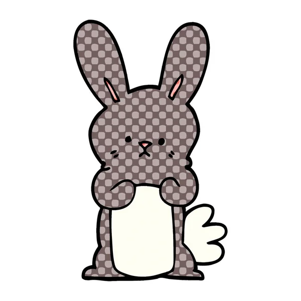 Cartone Animato Doodle Coniglio Coniglio — Vettoriale Stock