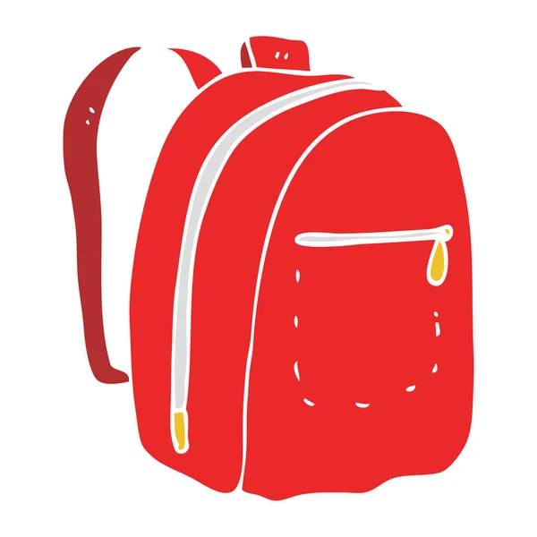 Ilustração Cor Plana Mochila —  Vetores de Stock