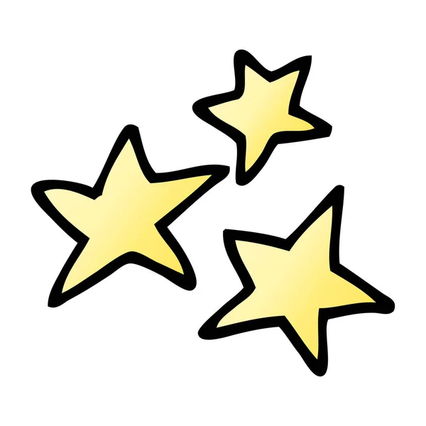 Kreslený Doodle Žlutými Hvězdami — Stockový vektor