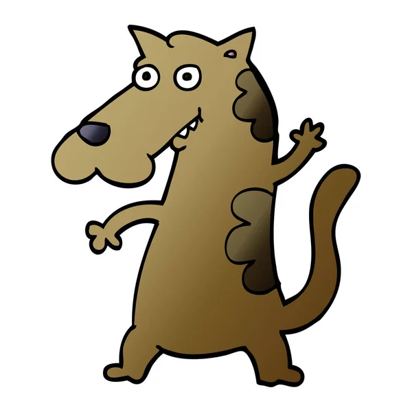 Cartoon Doodle Hond Witte Achtergrond — Stockvector