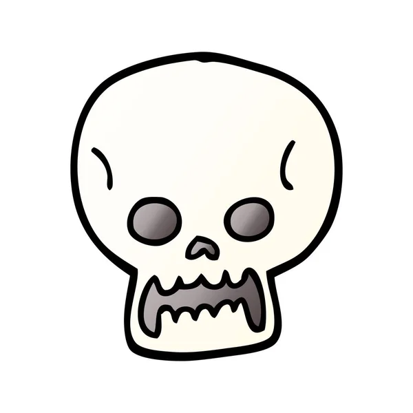 Cartoon Doodle Halloween Totenkopf — Stockvektor