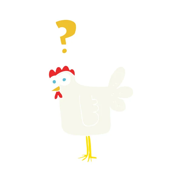Flachfarbige Illustration Von Verwirrten Hühnern — Stockvektor