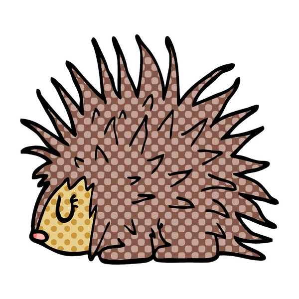 Cartoon Doodle Spiky Hedgehog — Stock Vector