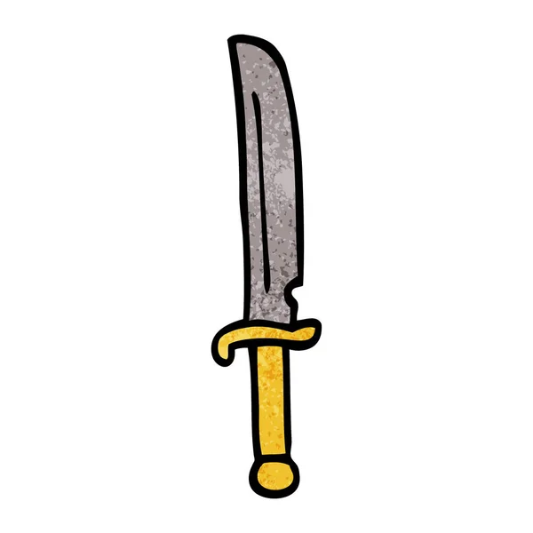 Cuchillo Garabato Dibujos Animados Ilustración Vectores — Vector de stock