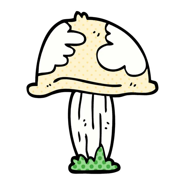 Cartoon Doodle Mushroom Illustrazione Vettoriale — Vettoriale Stock