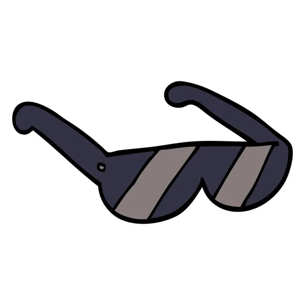 Flache Cartoon Doodle Sonnenbrille — Stockvektor