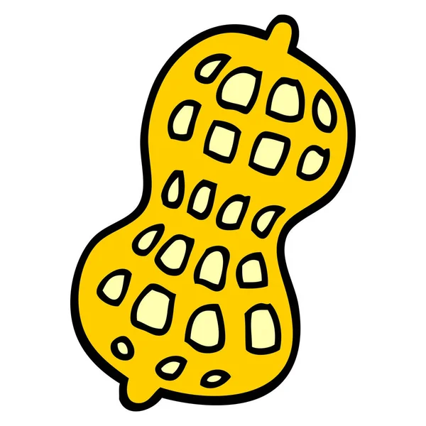 çizgi film doodle fıstık beyaz arka plan üzerinde