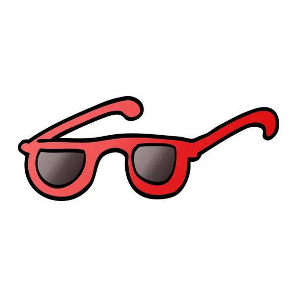 Flat Cartoon Doodle Sunglasses — Stock Vector