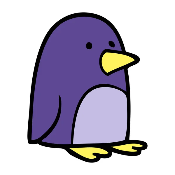 Cartoon Doodle Kleine Pinguïn — Stockvector