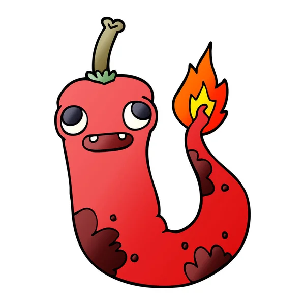 Cartoon Doodle Hot Chilly — Stockový vektor