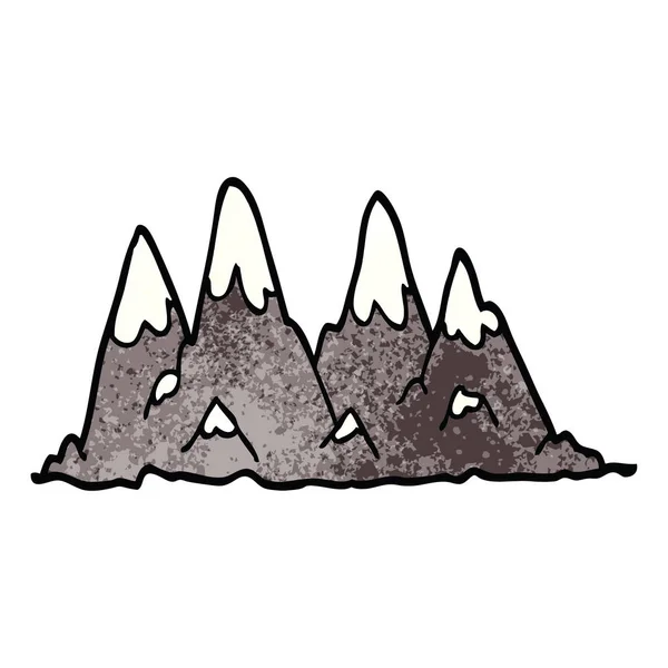 Dibujos Animados Doodle Cordillera — Archivo Imágenes Vectoriales