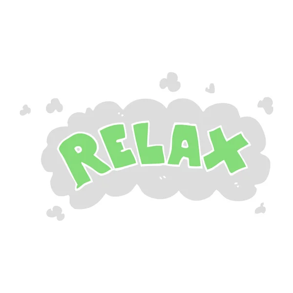 Dessin Animé Doodle Relax Symbole — Image vectorielle